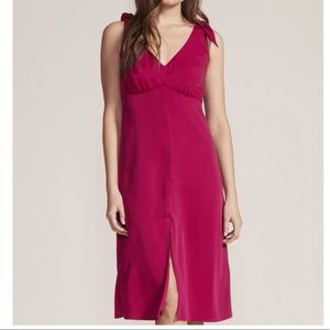Cupcakes & Cashmere Magenta Slit Cocktail Dress